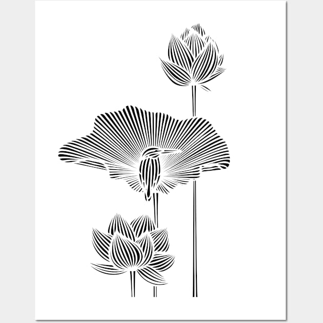 Lotus Wall Art by AnaAnaDesign